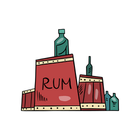 Pirate rum clipart