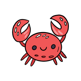 Cartoon crab clipart