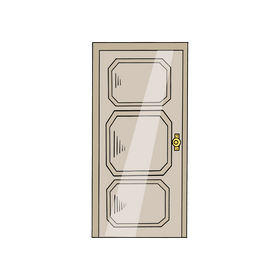 Panel door cartoon clipart