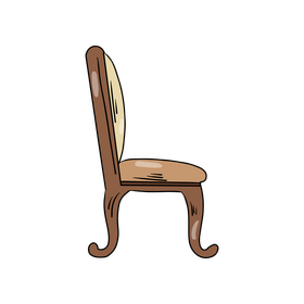Classic chair illustration clipart