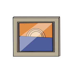 Picture hanging on the wall clipart