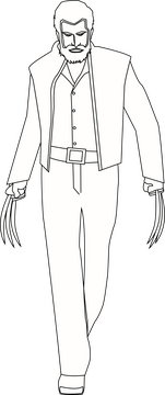 Logan drawing black and white clipart