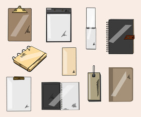 Notebooks cartoon vector