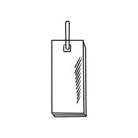 Paper notes drawing black and white clipart