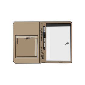 High end notebook with pen clipart