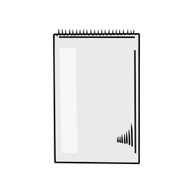 Spiral notepad notebook clipart