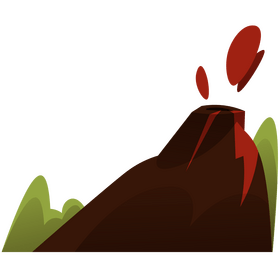 Costa Rica volcano clipart