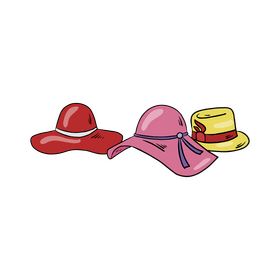 Women hats clipart