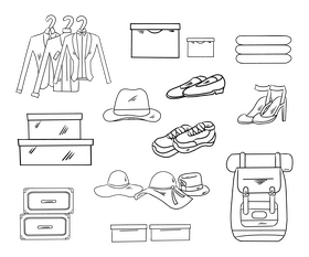 Cartoon dressing room black and white vector