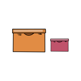Footwear boxes cartoon clipart