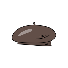 Brown beret hats clipart