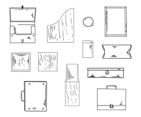Paper folders black and white vector