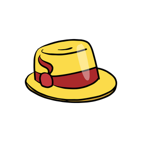 Yellow hat drawing clipart