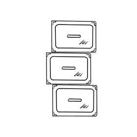 Boxes illustration black and white clipart