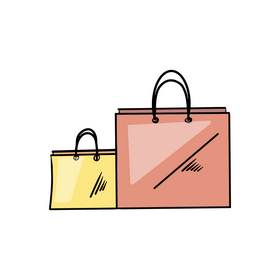 Colorful shopping bags clipart