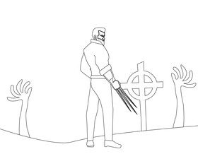 Logan black and white vector