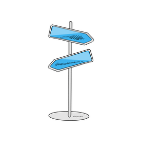 Signpost drawing clipart