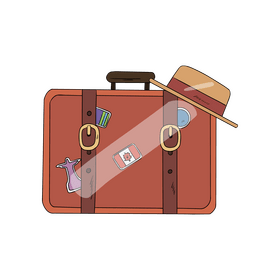 Travel suitcase clipart