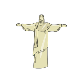 Statue of Christ the Savior Brazil clipart