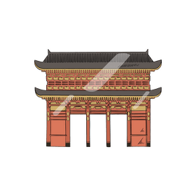 Temple cartoon clipart