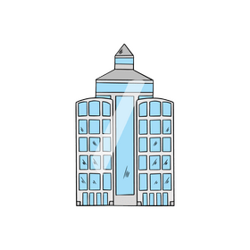 City building cartoon clipart