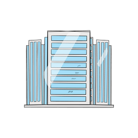 Glass building clipart