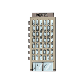Hotel cartoon clipart
