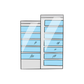 Glass building clipart