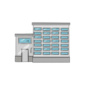 Building cartoon clipart