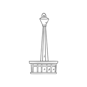 Building black and white clipart
