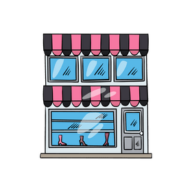 Shoe shop illustration clipart
