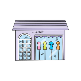 Clothing store clipart