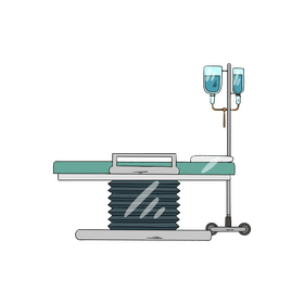 Hospital operating table clipart