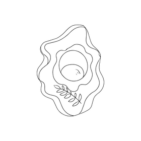 Fried egg black and white clipart