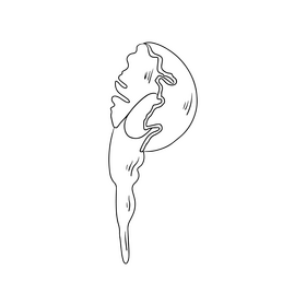 Crack an egg black and white clipart