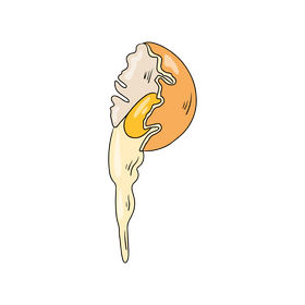 Crack an egg clipart
