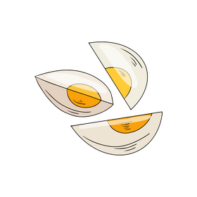 Egg slices clipart