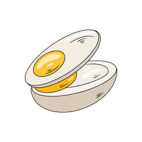 Boiled egg clipart
