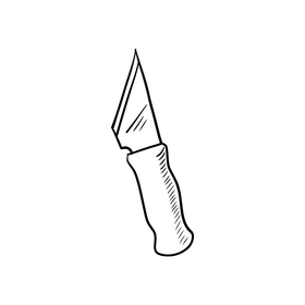 Knife black and white clipart