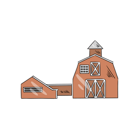 House with garage clipart