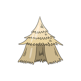 Grass hut clipart