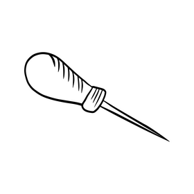 Awl cartoon black and white clipart