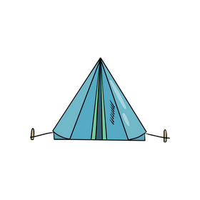 Blue tent clipart