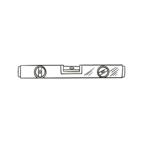 Spirit level tool black and white clipart