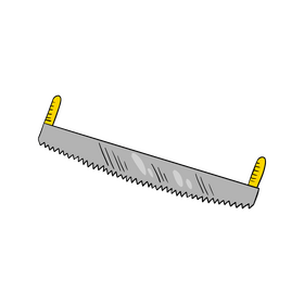 Two man crosscut saw drawing clipart