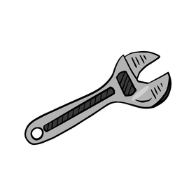 Adjustable wrench clipart