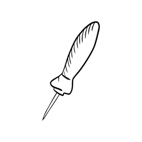 Awl black and white clipart
