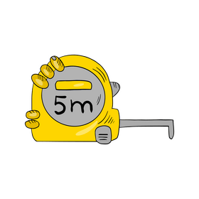 Roll up measuring tape clipart