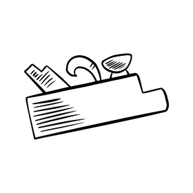 Wood planer black and white clipart