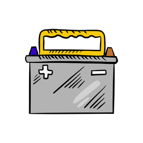 Car battery drawing clipart